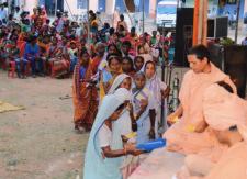 Ashram's general relief camp for the poor villagers 